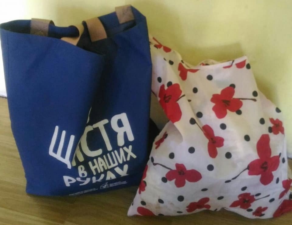 Торбинки з тканини для покупок, які використовує Олена Бараненко