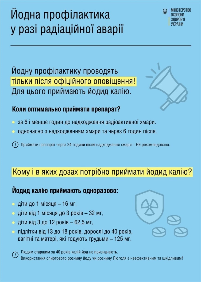 Місцева влада повинна вчасно оповістити населення про радіаційну загрозу.