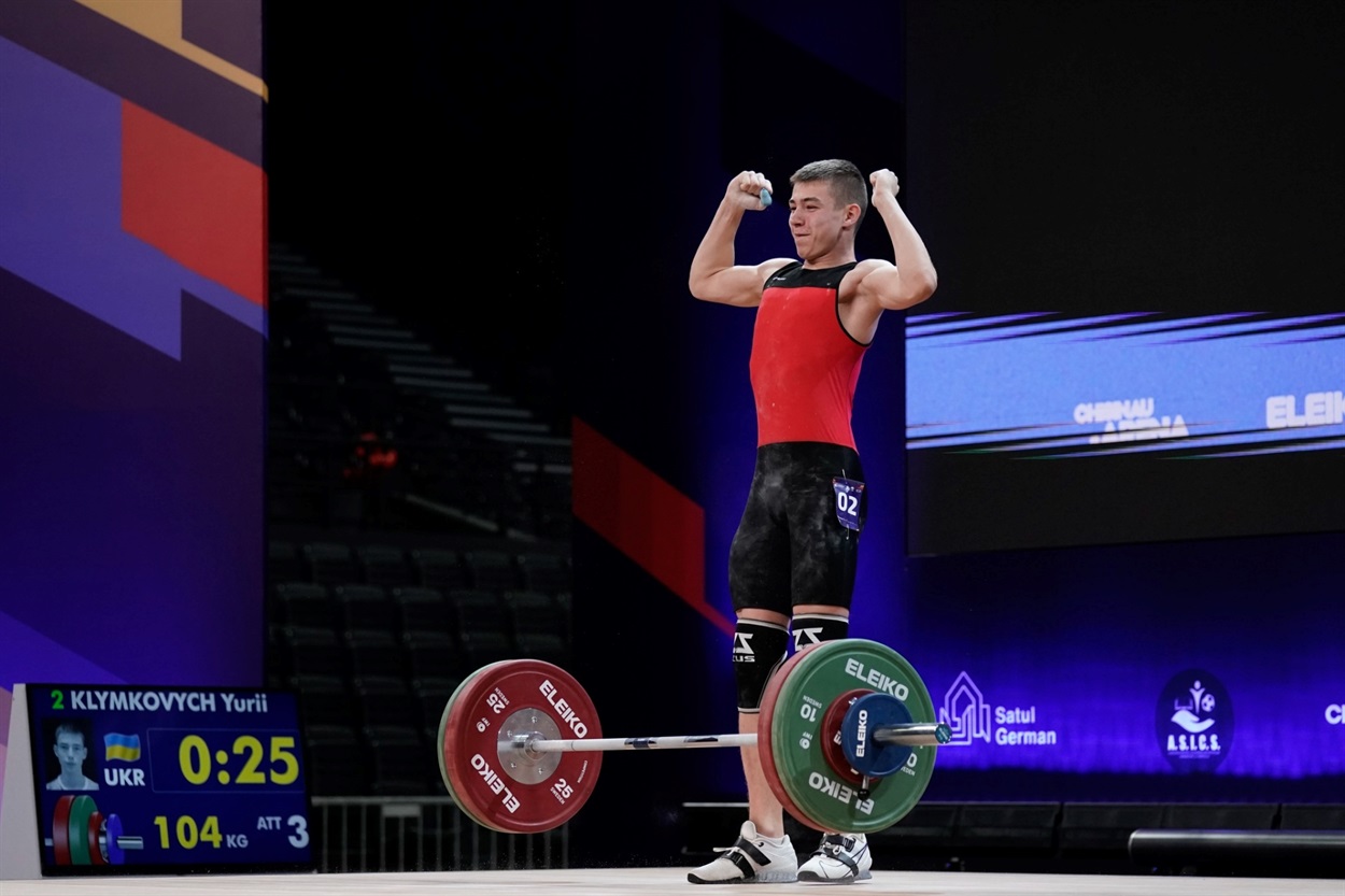 Юрій Климкович,  призер чемпіонату Європи з важкої атлетики