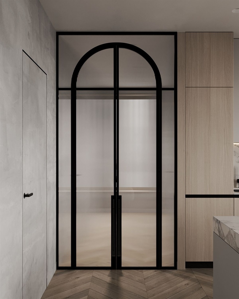 Grey Interior - Yuliya Chudinovskikh | Glass doors interior, Door ...